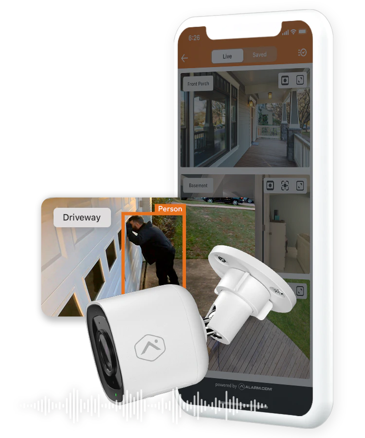 Outdoor Wi-Fi Camera w/ 2-Way Audio, 24/7 Recording & Alerts Sent to Your Phone.