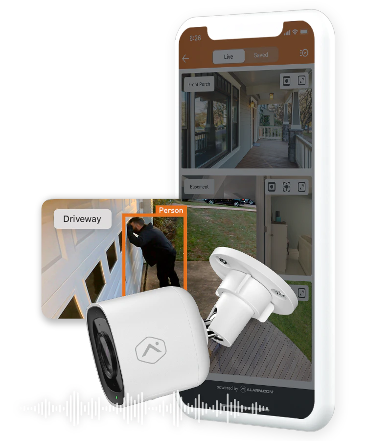 Outdoor RV Cam w/ 2-Way Audio, 24/7 Recording & Alerts Sent to Your Phone.